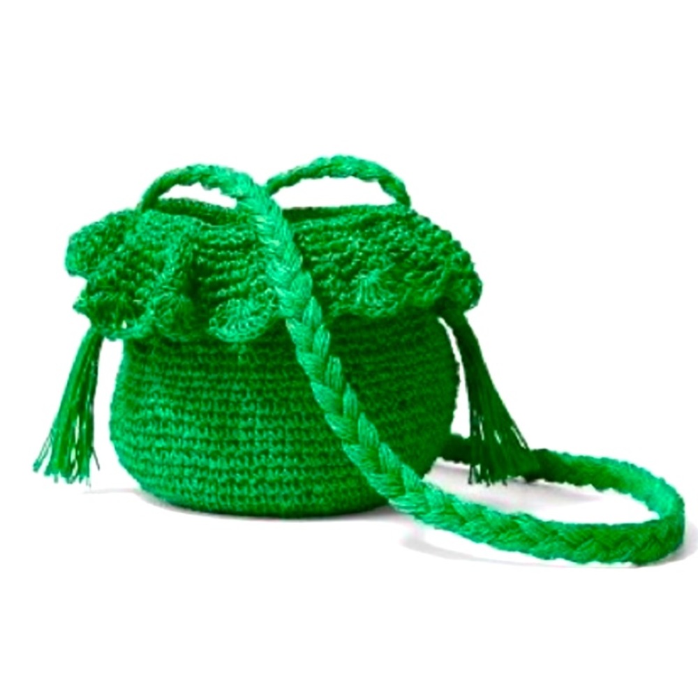 NWT Rhode x Target Green woven bucket bag